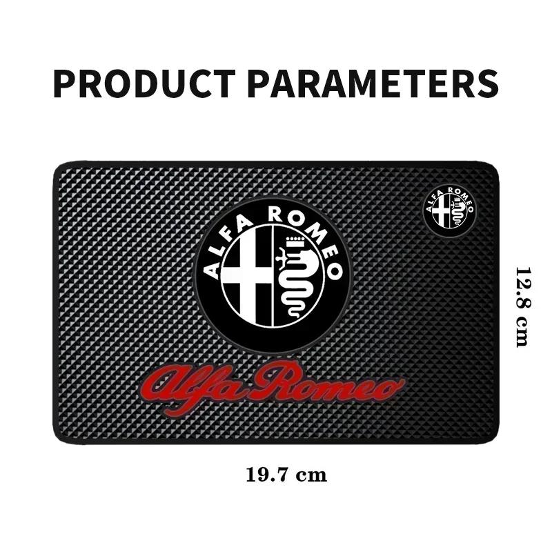 NSTJE1 Car Ornament PVC Anti-Slip Mat Sticky Pad Dashboard Accessories For Alfa Romeo Giulia Stelvio Junior Tonale 33 Stradale 4C Giu