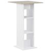 VidaXL Bar Table White and Concrete 60x60x110 Cm