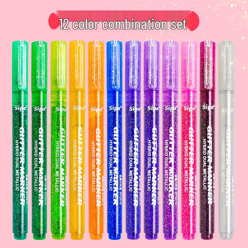 Zhongbai SPG015 Glitter & Fluorescent Pen Set