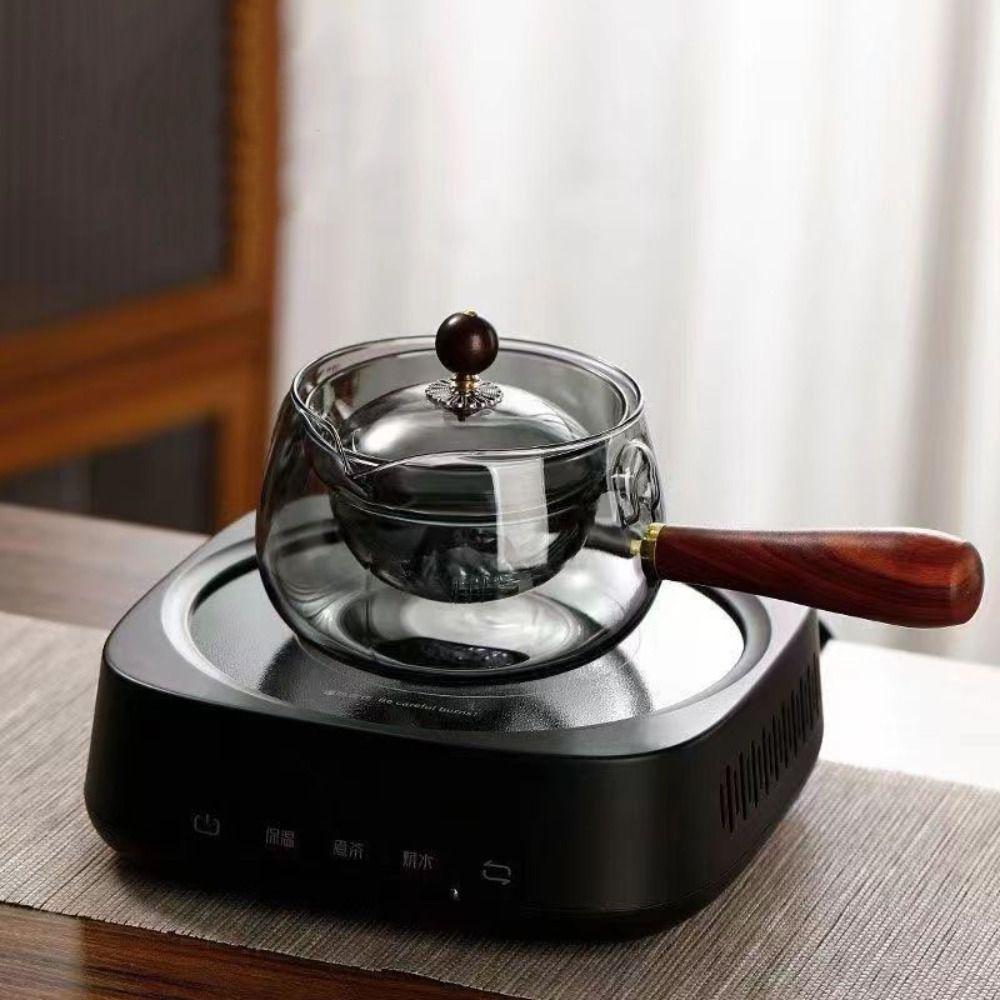 Heat Resistant 360 Degree Rotating Teapot Glass Brewing Teapot Multi-purpose Boiling Teapot  Home