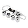 ZDFVU1 Car Wheel Tire Valve Stem Caps with Keychain for Volkswagen VW GTI SRacing Rline R Emblem TOURAN PASSAT GOLF JETTA TOUAREG T-ROC