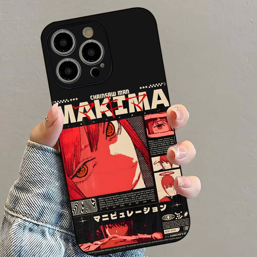 M-Макима Человек-бензопила Матовый силиконовый мягкий чехол для телефона Oppo Realme Narzo P3 15T 14 13 12 11 C53 C55 50 C35 C33 Pro Plus 4G 5G