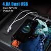 Двойное USB-зарядное устройство для автомобиля Розетка 4,8 А Выход для зарядки телефона Адаптер питания Подходит для Мотоцикла Лодки Морского транспорта Грузовика Квадроцикла Автодома