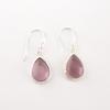 Purple Cat's Eye Gemstone 925 Fine Silver Jewelry Handmade Dangle Earrings 1.40" EE-9-40