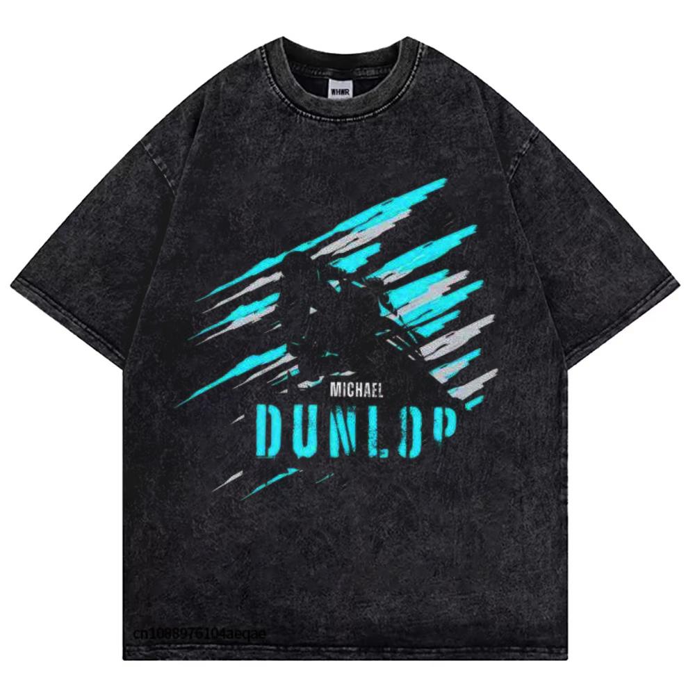 Футболка JOEY Michael Dunlop винтажная стираная мужская женская футболка топы уличная свободная большого размера с коротким рукавом