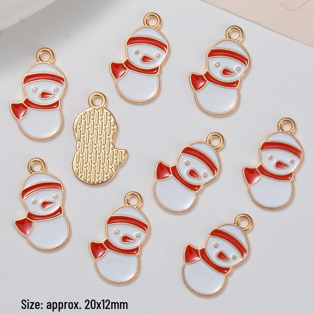 Рождественские шармы с каплями масла: Подвески Санта и Елка для серег своими руками