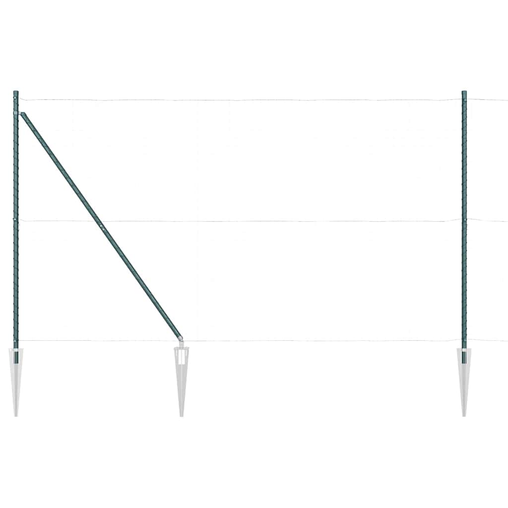 Fence Posts with Drive in Sleeve 13 Pcs Green