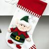 3D Christmas Stocking Santa Snowman Reindeer Cat Dog Pattern Traditional Holiday Hanging Stocking Fireplace Decor