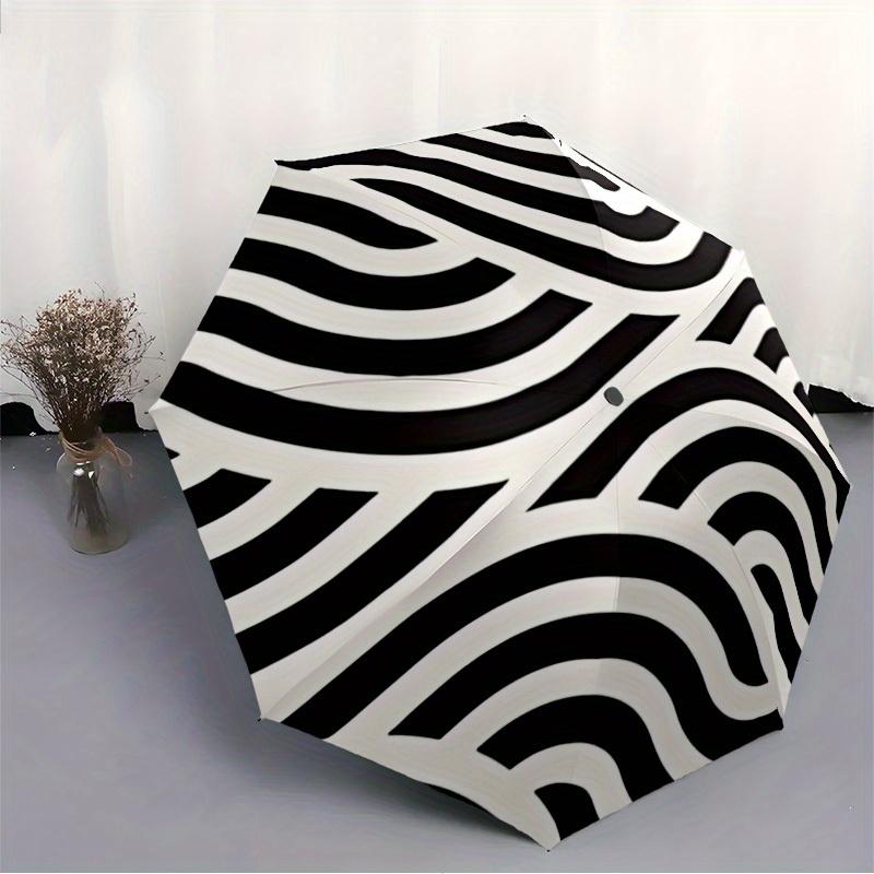 1 шт. Автоматический складной зонт с рисунком волны, с кнопкой открывания/закрывания в одно касание, ветрозащитная конструкция, легкий портативный зонт для женщин и мужчин 6128