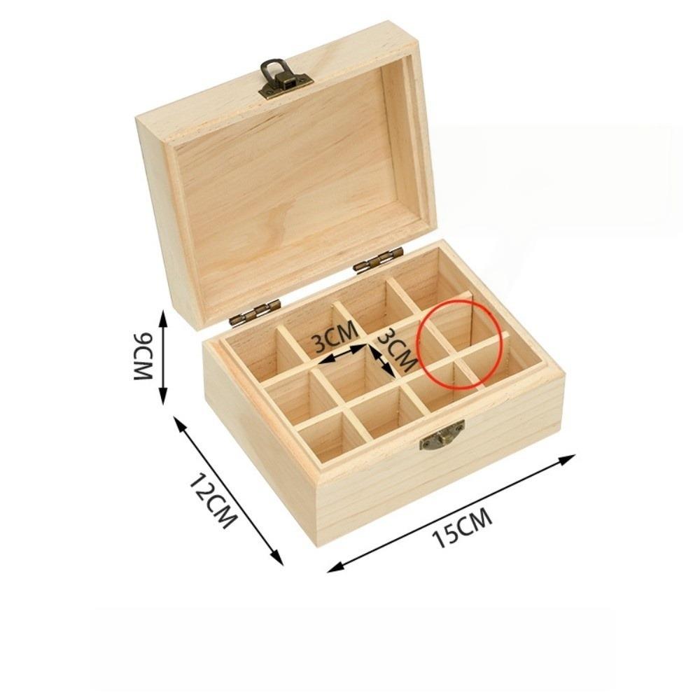 Durable Essential Oil Storage Box Wooden Essential Oil Organizer Aromatherapy Container Travel Use