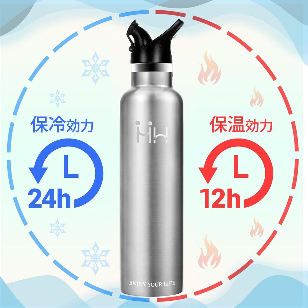 Термос для воды Вакуумный из нержавеющей стали Два типа прямого нагрева Холодный Совместим с утечкой Простота в обращении Одна бутылка для упражнений с водой [ASAKA], 750 мл,