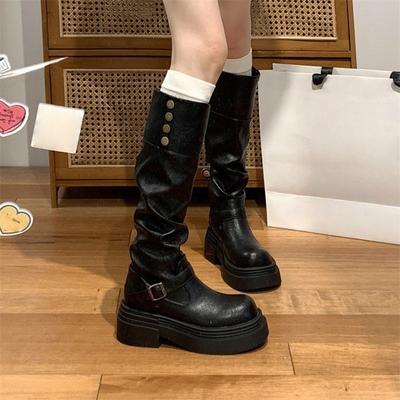 Ботинки на толстой подошве детские весна и лето новые маленькие универсальные и тонкий ворс