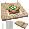 Squares Blocking Board, Crochet Accessories, Wooden Crochet Hole Plate, Granny Square Locking Board