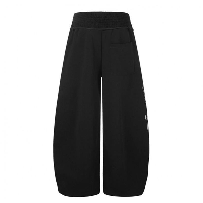Printed Drawstring Sweatpants Loose Wide Leg Gothic Streetwear Men Women 2026