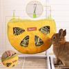 Washable Hay Bag Feeder Wear Resistant Small Animal Feeder 4-Hole Feeding Bag  for Pet Cage