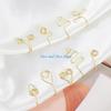 HX6F 9Pieces/Set Non-Pierced Body Jewelry Nose Clip On Fake Piercing Nose Cuff Women