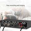 Four-Channel Audio Interface Sound Card for Studio-Quality Recordings Sound Card with Phantom Power &USB DC5V Power