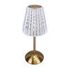 LED Cordless Crystal Table Lamp Stepless Dimmable 3 Color Temperature Touch Control USB Rechargeable