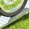 Foldable Loading Ramp 230 kg, Motorcycle Access Ramp in Galvanized Steel with Safety Straps, 190 x 22 x 8 cm, Silver