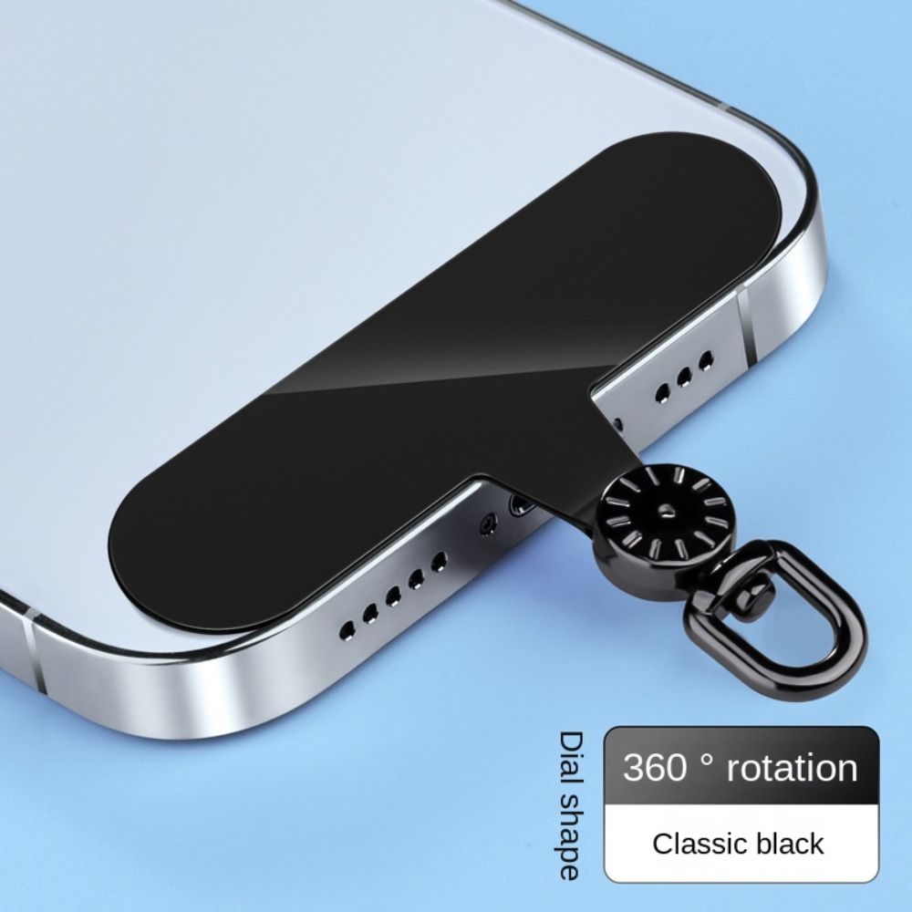 Hanging Cord Metal Phone Patch 360° Rotatable Phone Card Clip Phone Lanyard Gasket Replacement