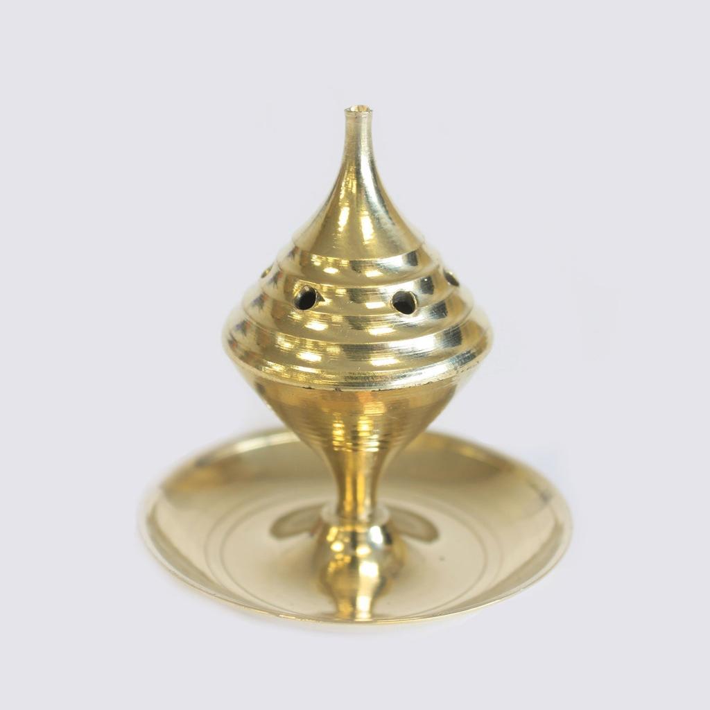 Incense Burner, Polished Brass 5cm Small