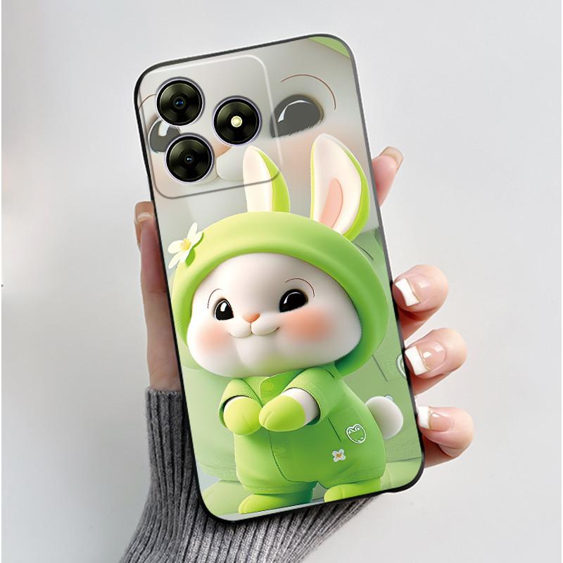 For Blackview Wave 8C 6.56" Wave 8 Black View Wave8C Wave8 Back TPU Soft Silicone Phone Case Luxury Cute Love Rabbit Funny Cover