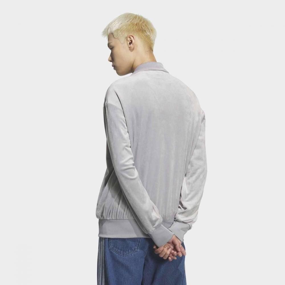 Adidas Stylish Velvet Loose Fit Track Top  Kq5476 