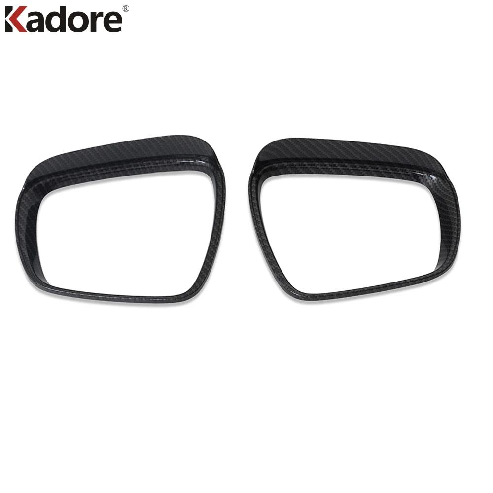 Rearview Mirror Eyebrow Cover Trim For Renault Koleos 2016- Carbon Car Side Mirror Rain Shield Sun Visor Guard Accessories
