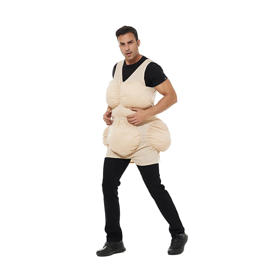 Смешной костюм-толстяк на Хэллоуин для взрослых - Мягкая ткань с набивкой