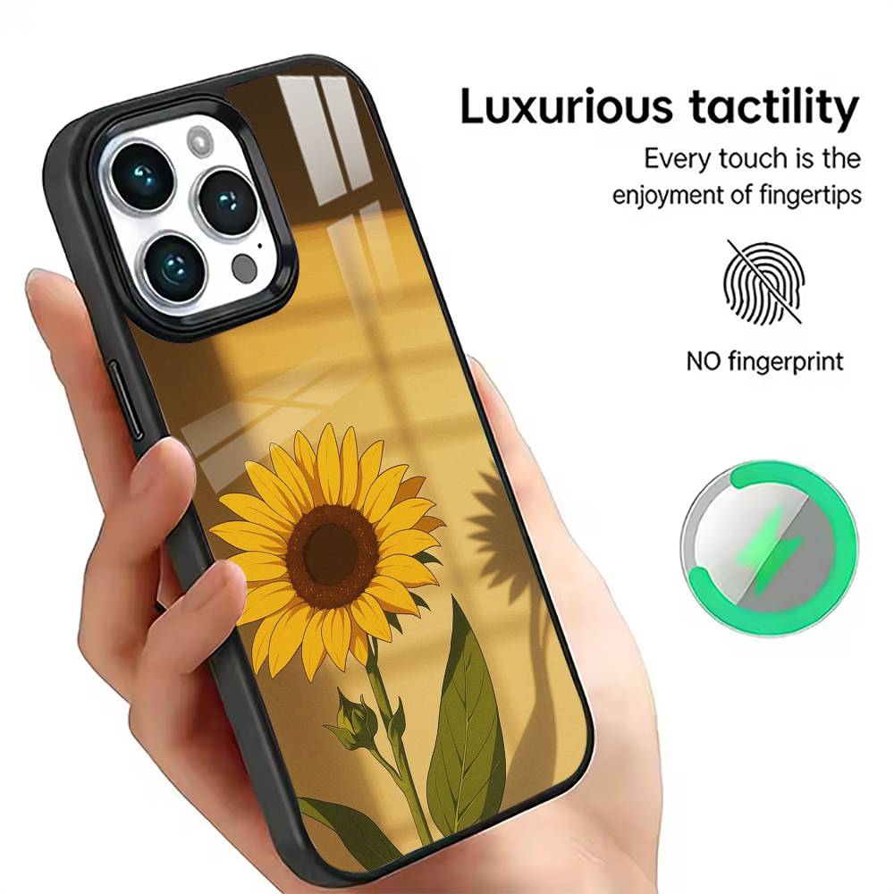 Moonlit Sunflower Field Phone Case For iPhone17,16,15,14,13,12,11 Plus,Pro Magnetic For Magsafe Wireless Charging