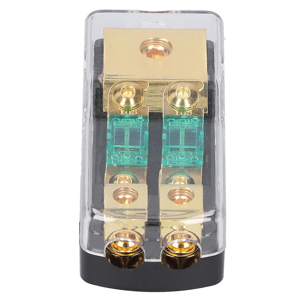 1 In 2 Out 0 4 AWG To 4 8 AWG Audio Power Fuse Holder Box with Transparent Cover for Car Truck Boat RV