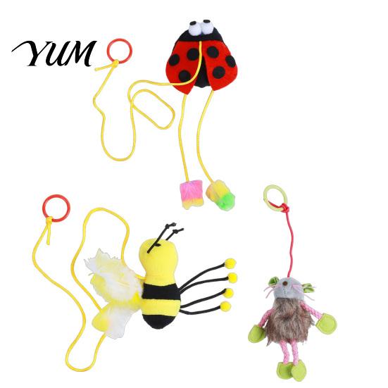 Engaging Indoor Pet Toys for Exercise Bungee Plush Cat Toy, Pull String Bouncy Dangler Interactive Kitten Self-Amusing Solo Play Hanging Bouncing