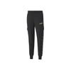 Solid Color Logo Print Dual Pocket Casual Sports Pants Men Bottoms Black 674359-01