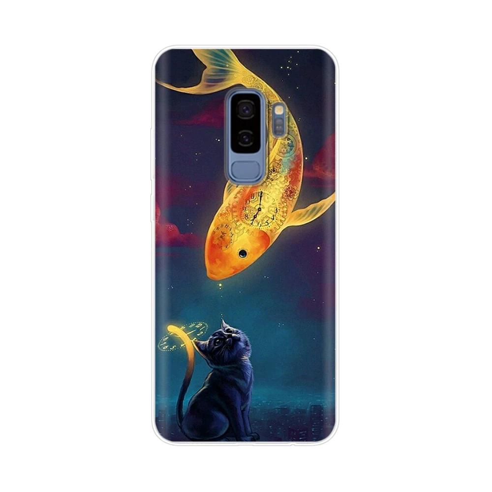 Ударопрочный чехол для Samsung Galaxy S9 Plus Чехол для телефона Животные Расписной Мягкий ТПУ Чехол для Samsung Galaxy S9 S9+ S 9 Fundas