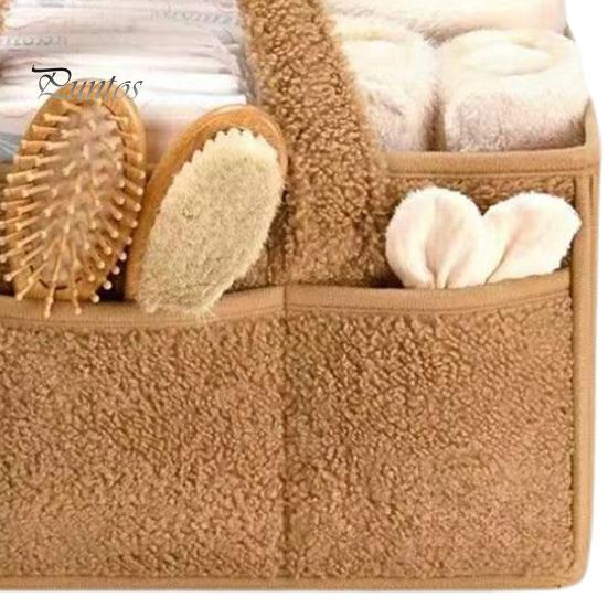 Корзина для хранения детских подгузников, органайзер с ручкой, большая вместимость, несколько отделений, контейнер для принадлежностей для новорожденных