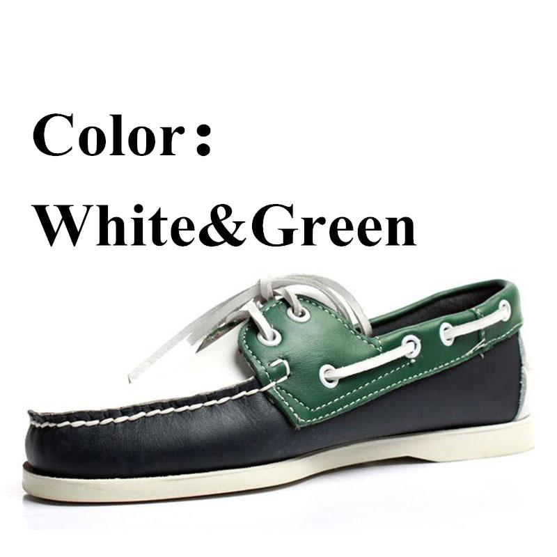 Мужские и женские туфли-лодочки из натуральной кожи, классические туфли-лодочки, мужские женские темно-синие-зеленые туфли-лоферы большого размера A082