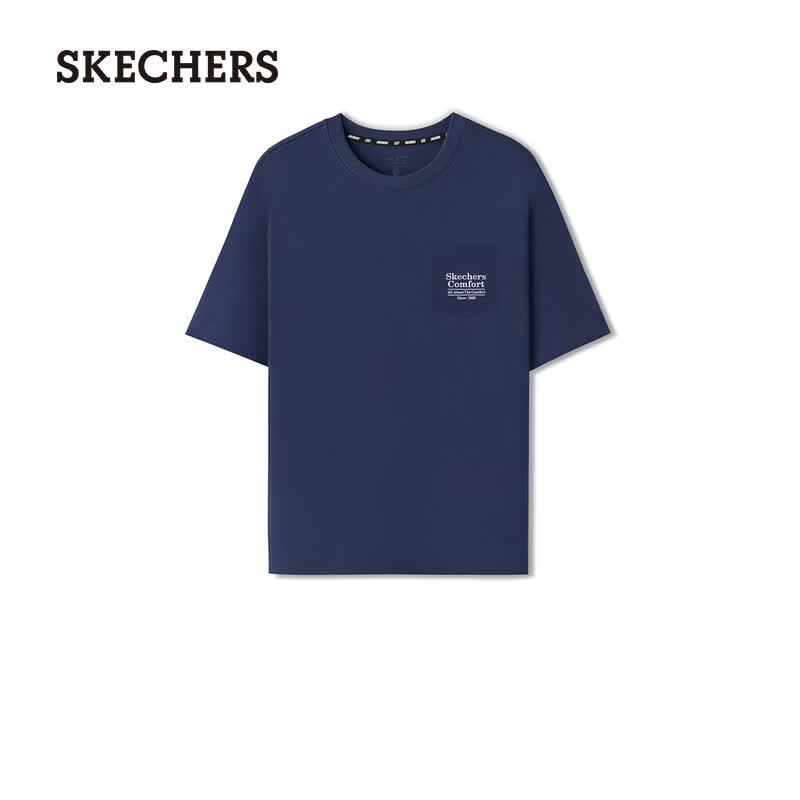 Skechers Мужская классическая вязаная футболка с коротким рукавом