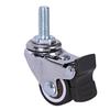 ABMH-12Pcs Mini Small Casters 1 Inch M8x15mm Tpe Silent Wheels With Brake Universal Casters Wheel