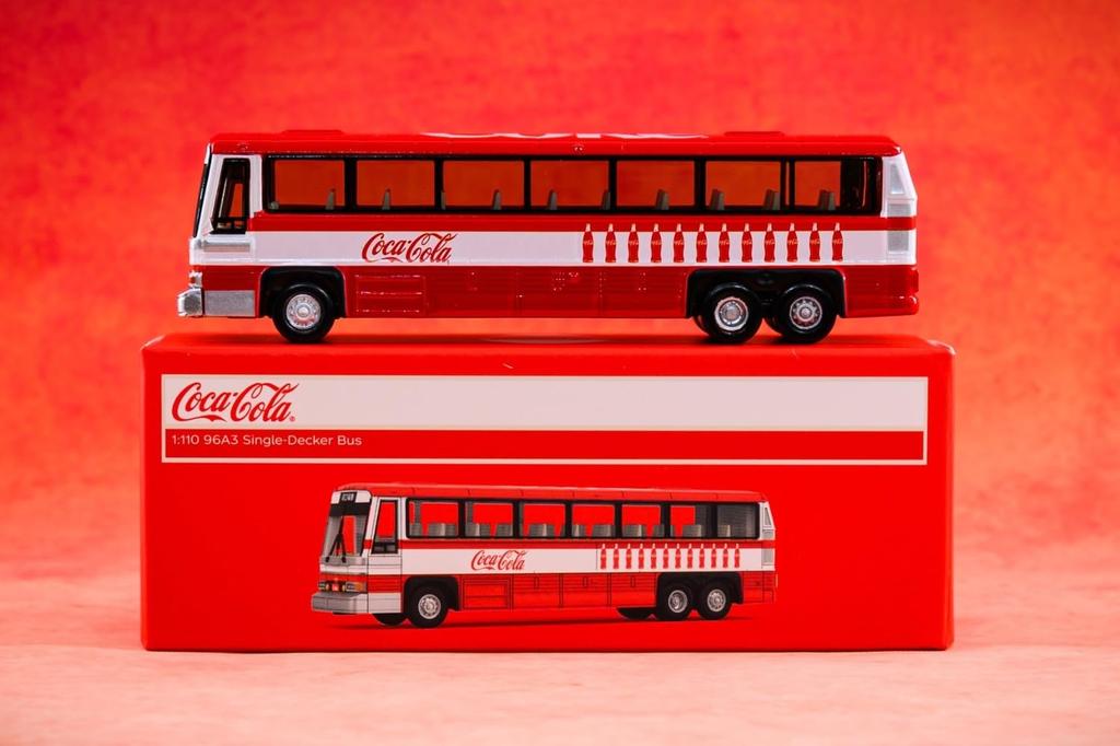 Tiny City Масштаб 96A3 Литая модель 1/110 Одноэтажный автобус Coca-Cola, Автомобиль, Красно-белый