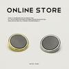 Flat Gold and Silver Edge Black Button Small Fragrance Simple Style Suit Sweater Button Metal Accessories Jacket Button