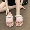 Тапочки женские милые мультяшные дизайн 2024 летние новые удобные домашние сандалии на платформе мягкие нескользящие женские туфли для ванной комнаты