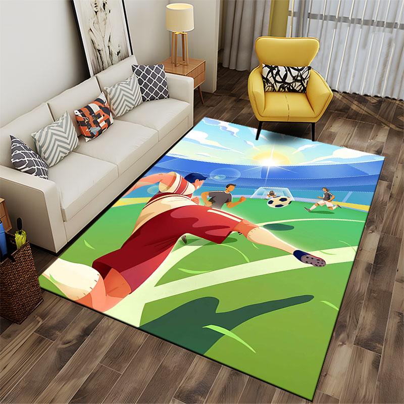 Soccer Match Stadium Design suitable as a non-slip mat for the living room or bedroom sofa
