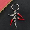 Креативный металлический брелок в виде красного перца, мини-подвеска в виде перца, аксессуары для ключей