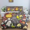 Hamburger Bedding Set Snack Pattern Duvet Cover Twin King For Boys Adults Decor Microfiber 3D Donut Quilt Cover With Pillowcases