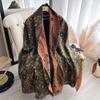 2025 NEW Luxury Women's Two-Sided Paisley Leaf Cashmere Scarf Soft Warm Pashmina Shawl Winter Outdoor Coldproof Windproof Blank