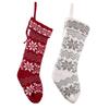 48CM Snowflake Knitted Christmas Socks Large Size Xmas Tree Ornaments  Christmas Decor