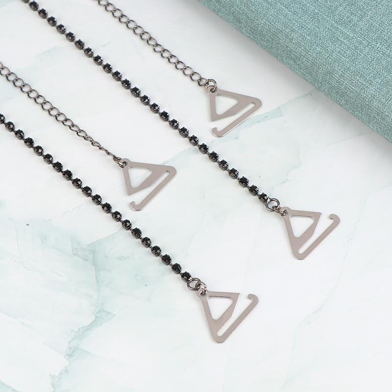 1 пара бретелей для бюстгальтера со стразами, невидимые металлические бретели для нижнего белья, нескользящие плечевые регулируемые аксессуары для нижнего белья, держатель для бюстгальтера