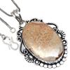 Pendant Fossil Coral Gemstone Valentine'Day Gift Silver Jewelry 2.25"