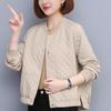 Women's Plaid Long-Sleeve Baseball Jacket, Spring/Autumn 2024 European Style Fashion.
