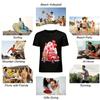 Valentine's Day Retro Red Heart Truck Print Casual Top Pure cotton T-shirt